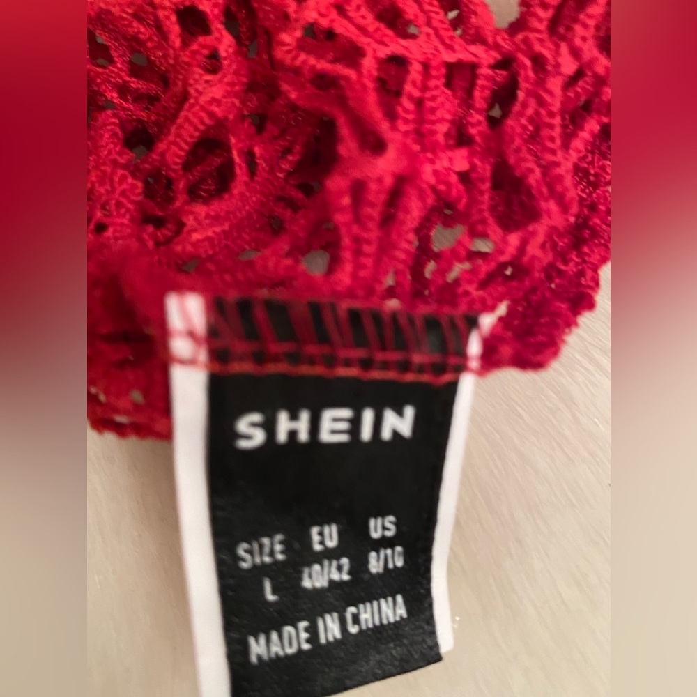 Shein Red Net Top - Picture 6 of 6